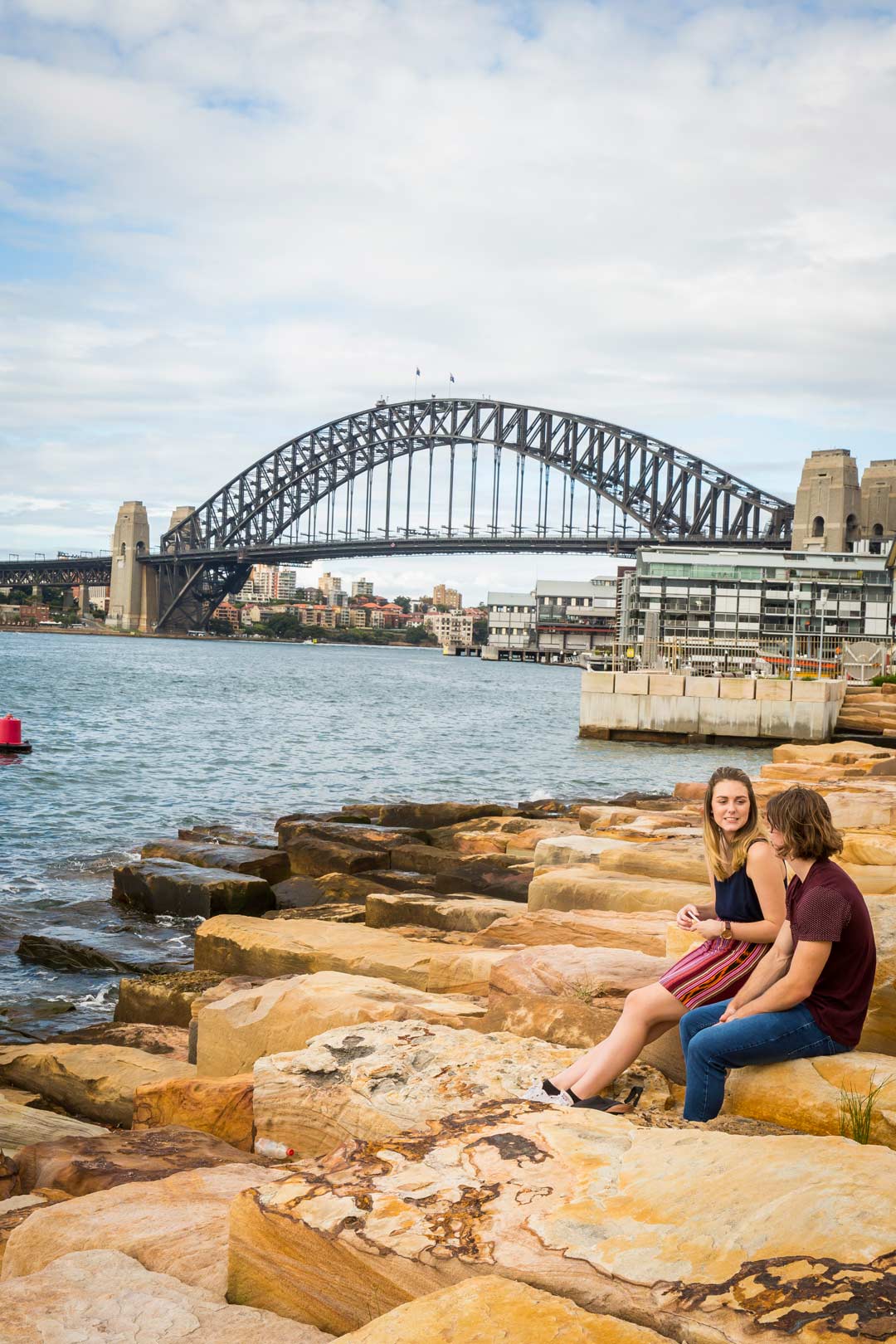 Overlooking the Sydney Harbour Bridge.