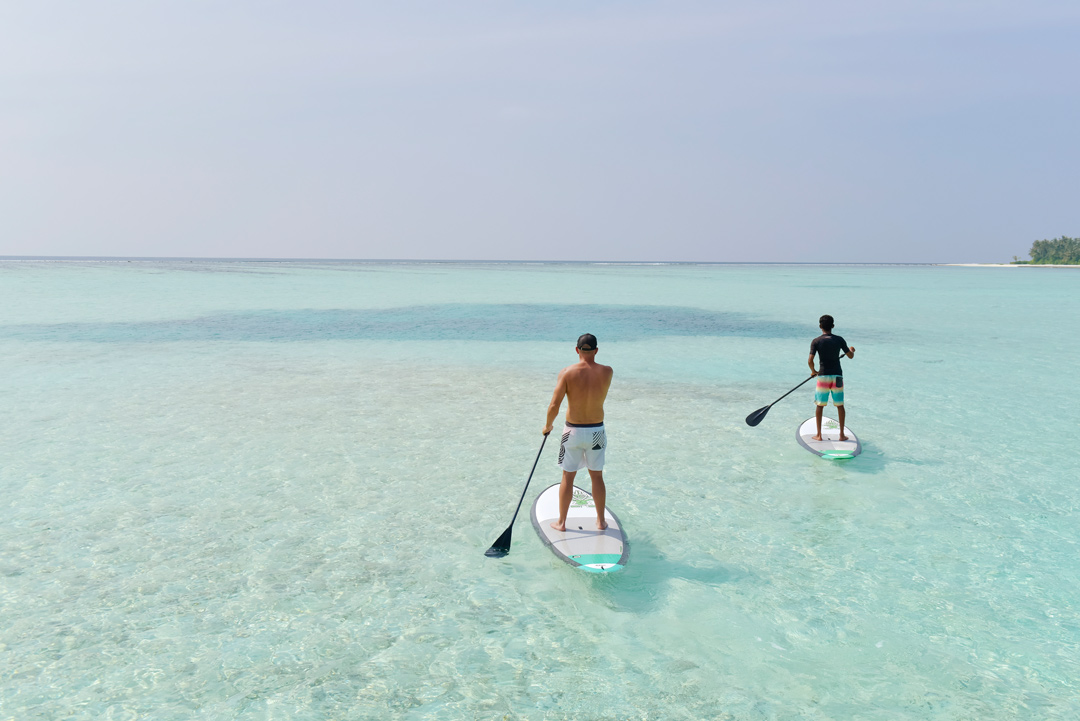 Guests of the resort can enjoy various water sports activities.