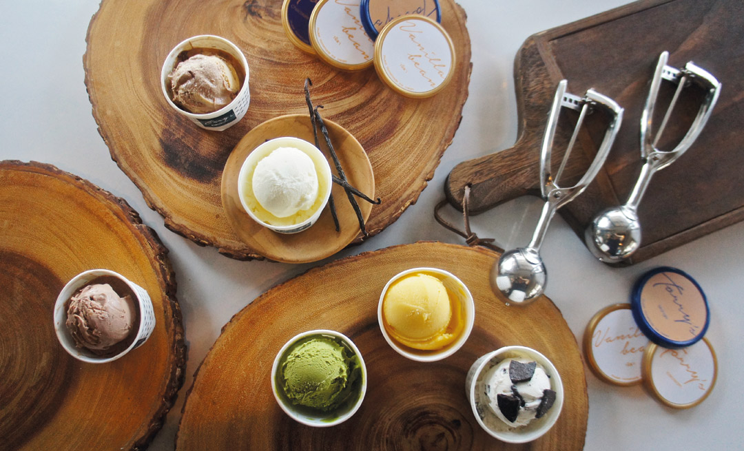 The flavors at Torry's Ice Cream range from traditional favorites to Thai-inspired creations like mango sticky rice.