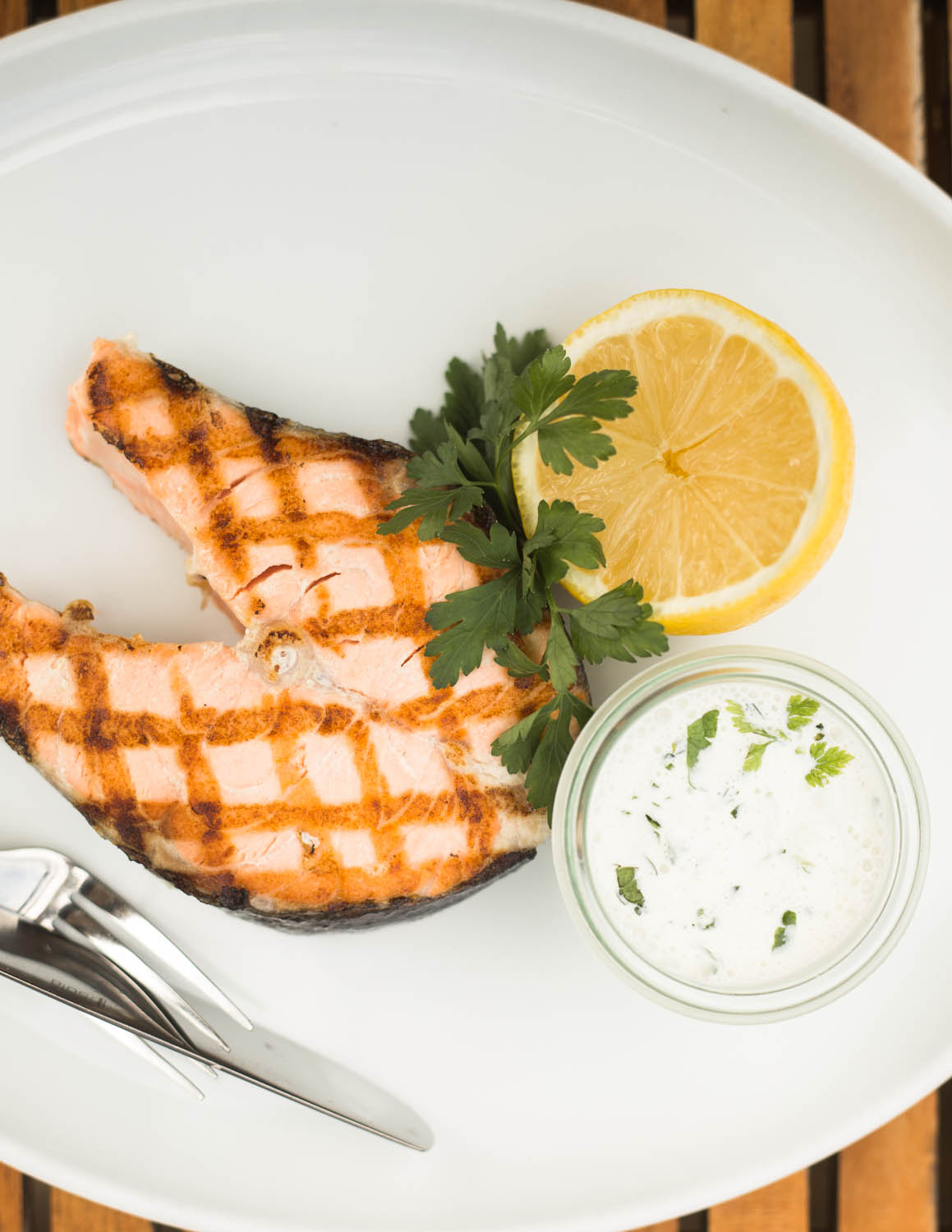 A tempting grilled salmon at Schwellenmätelli. 