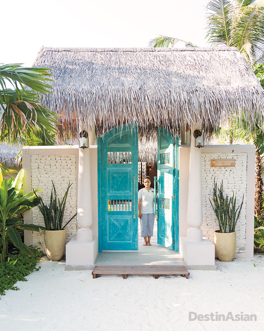 The entrance to The Spa at Milaidhoo Island. 