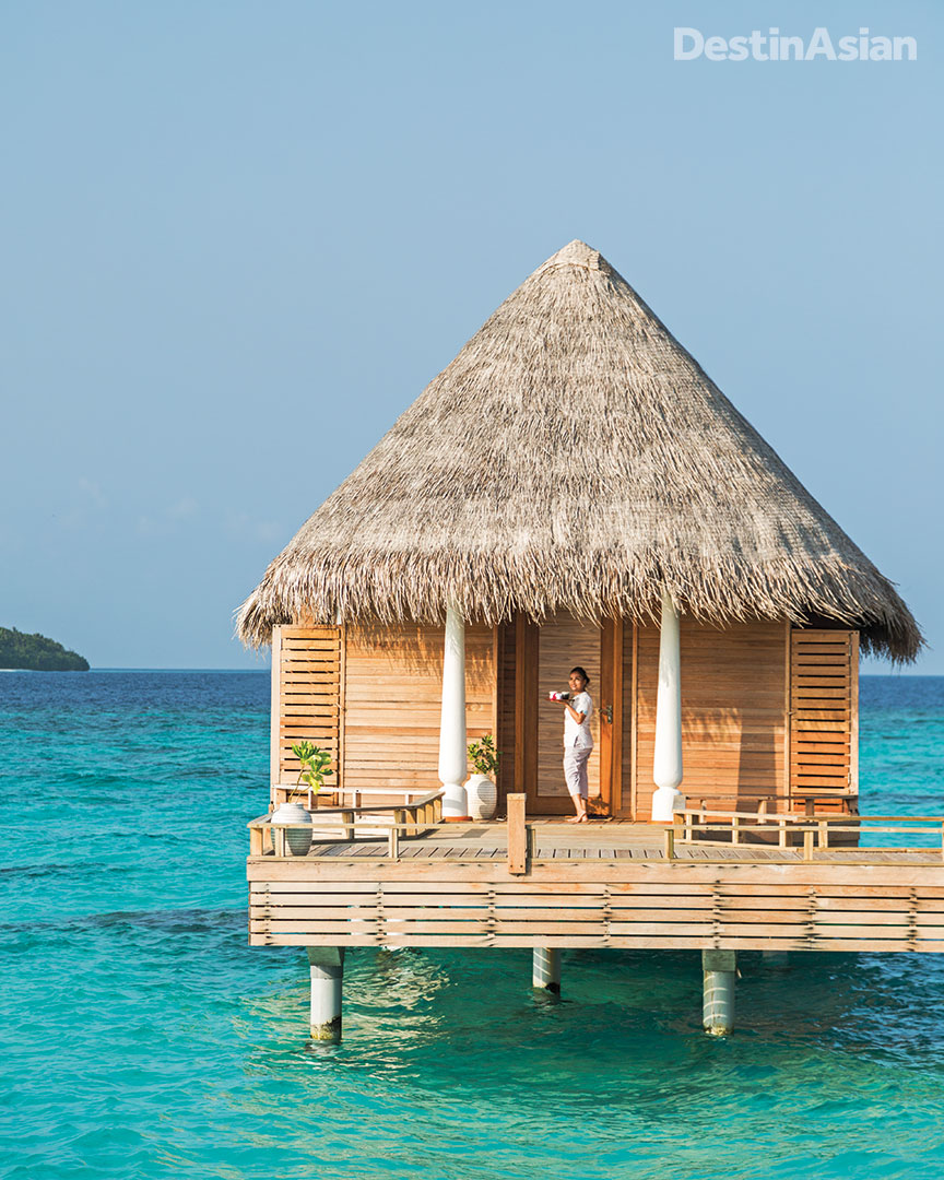 A treatment villa at Milaidhoo Island's overwater spa. 