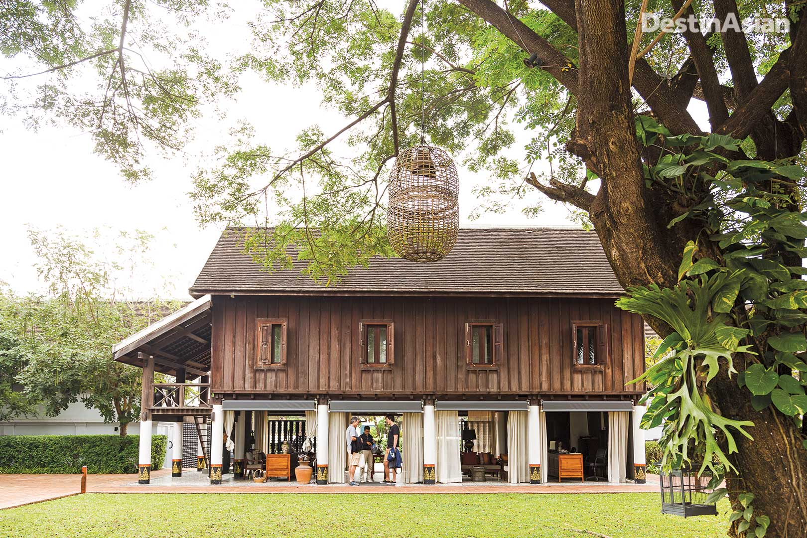 The lobby of the Sofitel Luang Prabang. 
