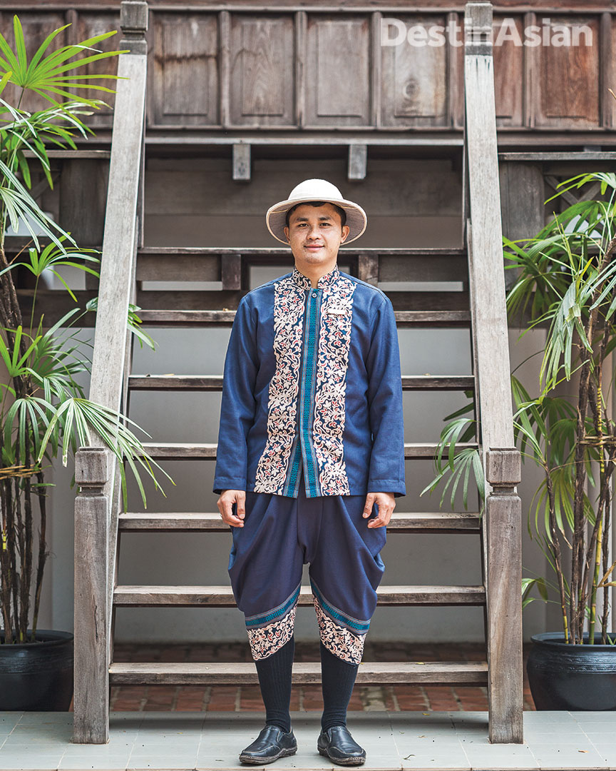 One of Sofitel Luang Prabang's reception staff in traditional attire. 