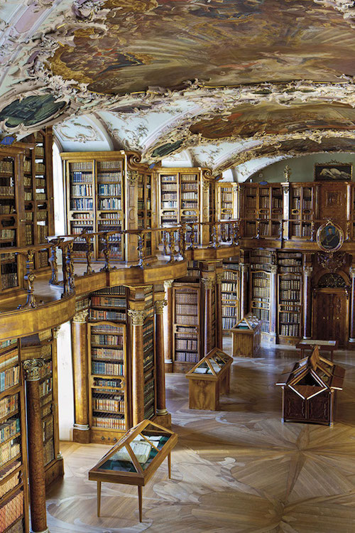Inside the famous abbey library at St. Gallen. Photo from Getty Images.