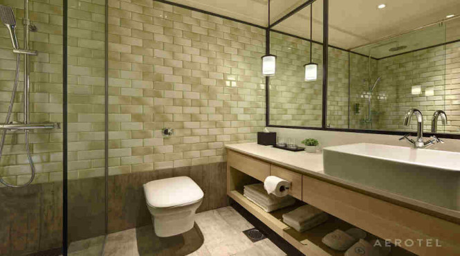 High-quality toiletries are available in the bathrooms, where guests can get hot showers.