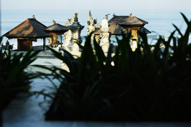 A Balinese temple still used by a local family was kept perfectly in-tact as the resort's centerpiece.