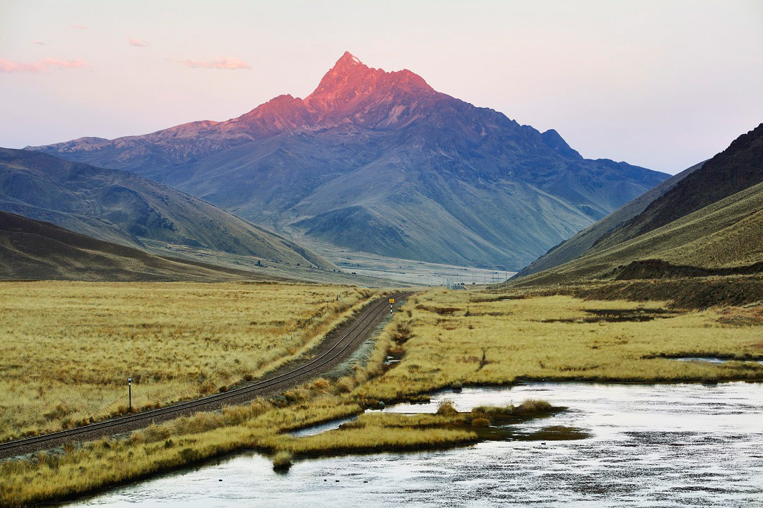 Rugged mountain scenery awaits for passengers of the Belmond Andean Explorer.