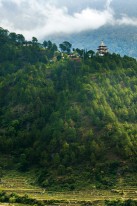 A  hilltop monastery near the old Bhutanese capital of Punakha.