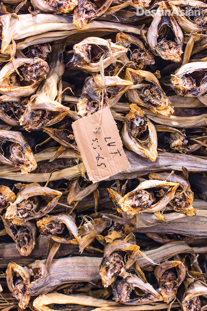 Dried codfish is the islands' main export. 