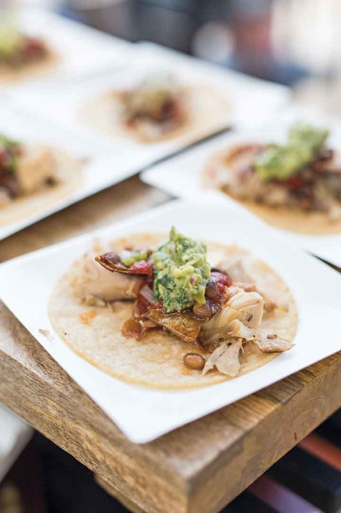 Fish tacos at one of the festival's beachside soirées. Photo by Artisanal Aperture.