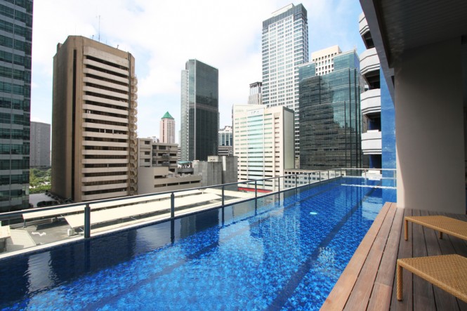 Take in views from the elevated pool deck.