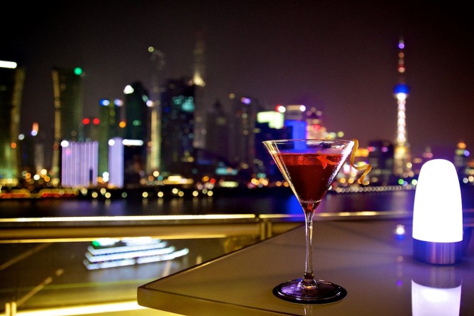 Catch views of both Pudong and Puxi sights from the bar. Photo by Peter Winter
