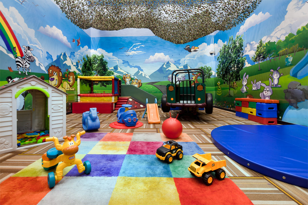 The indoor playroom at Fraser Suites Singapore