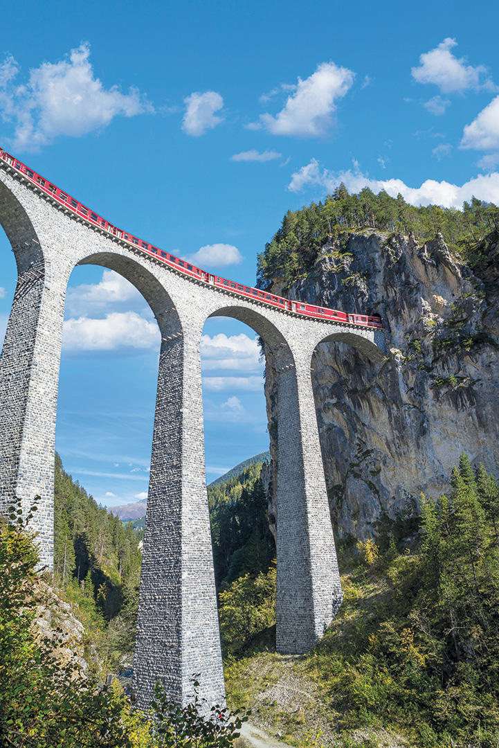 The dramatic Landwasser Viaduct. All photos courtesy of Getty Images.