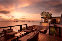 Koh Samui resorts: the Conrad's Glow at sunset.