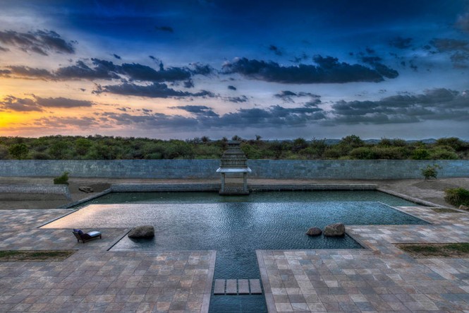 Orange County Hampi's infinity pool.