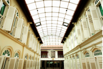 Intercontinental Singapore hotel wooden shutters