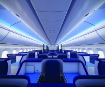 Premium cabin interiors on All Nippon Airways' long-haul Boeing 787