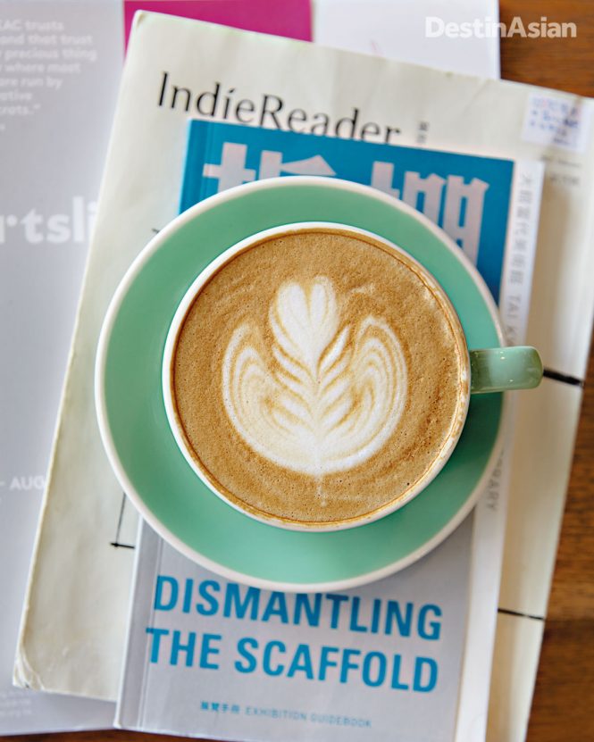 A latte at Kubrick, Yau Ma Tei.