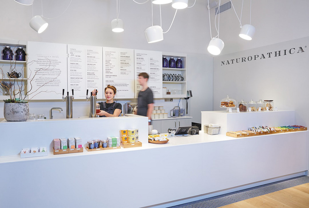 Naturopathica Chelsea offers juices and herbal tonics from its vitality bar.