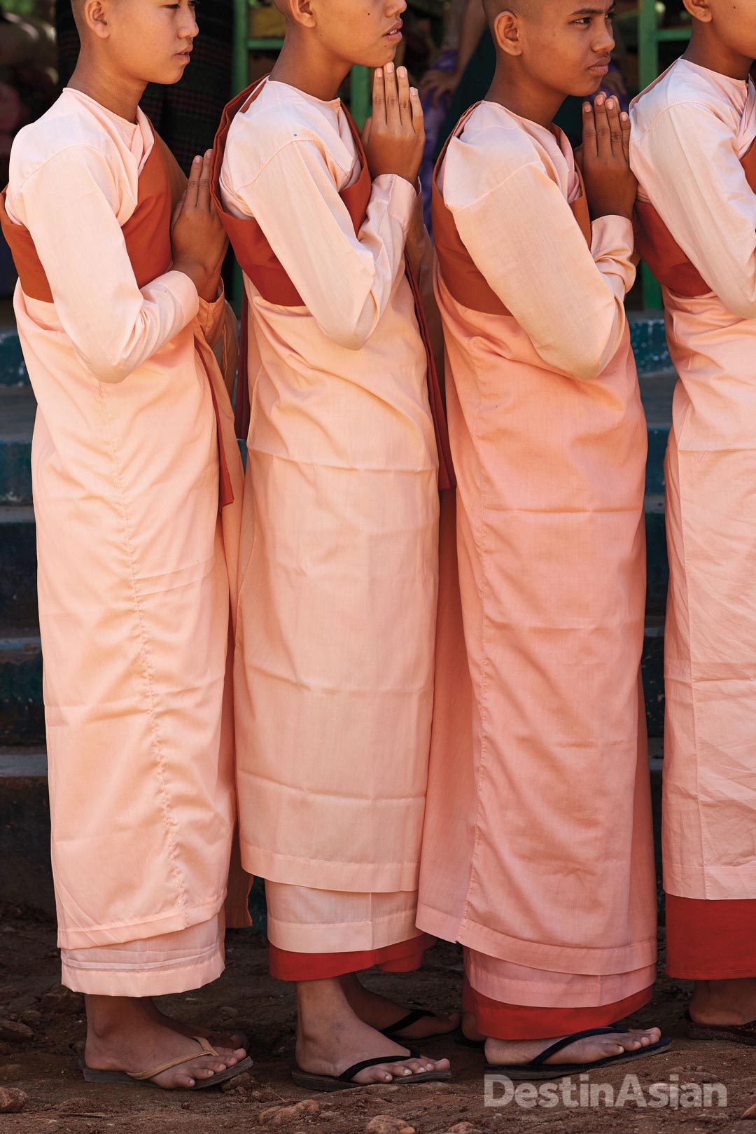Young nuns at a monastic school in Magwe.