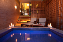 Sentosa hotels: the open-air section of an Onsen Suite at the Movenpick.