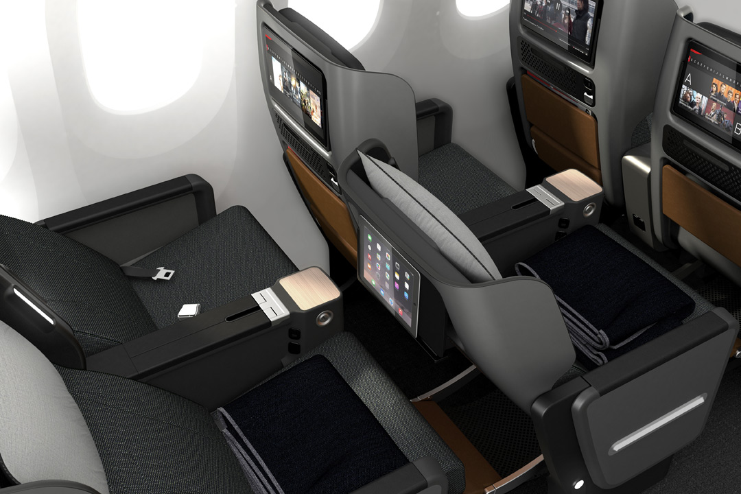 The seat will debut on the airline's Boeing 787-9 Dreamliners, which will be delivered in October.