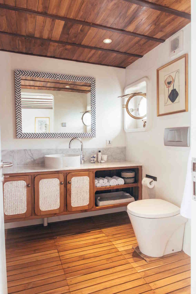 The super yacht's bathroom.