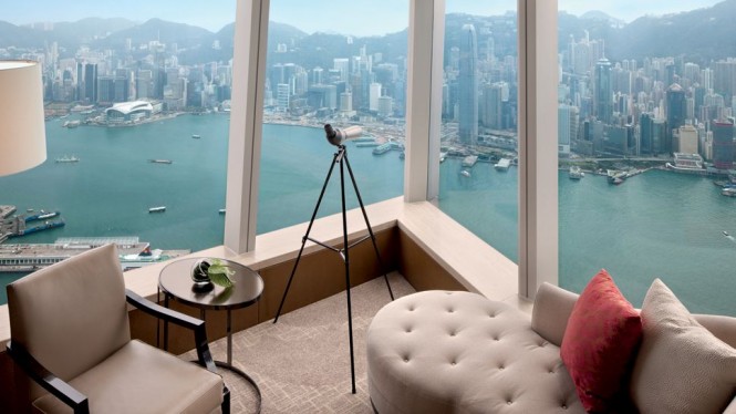Ritz Carlton Hotel Hong Kong room-with-view