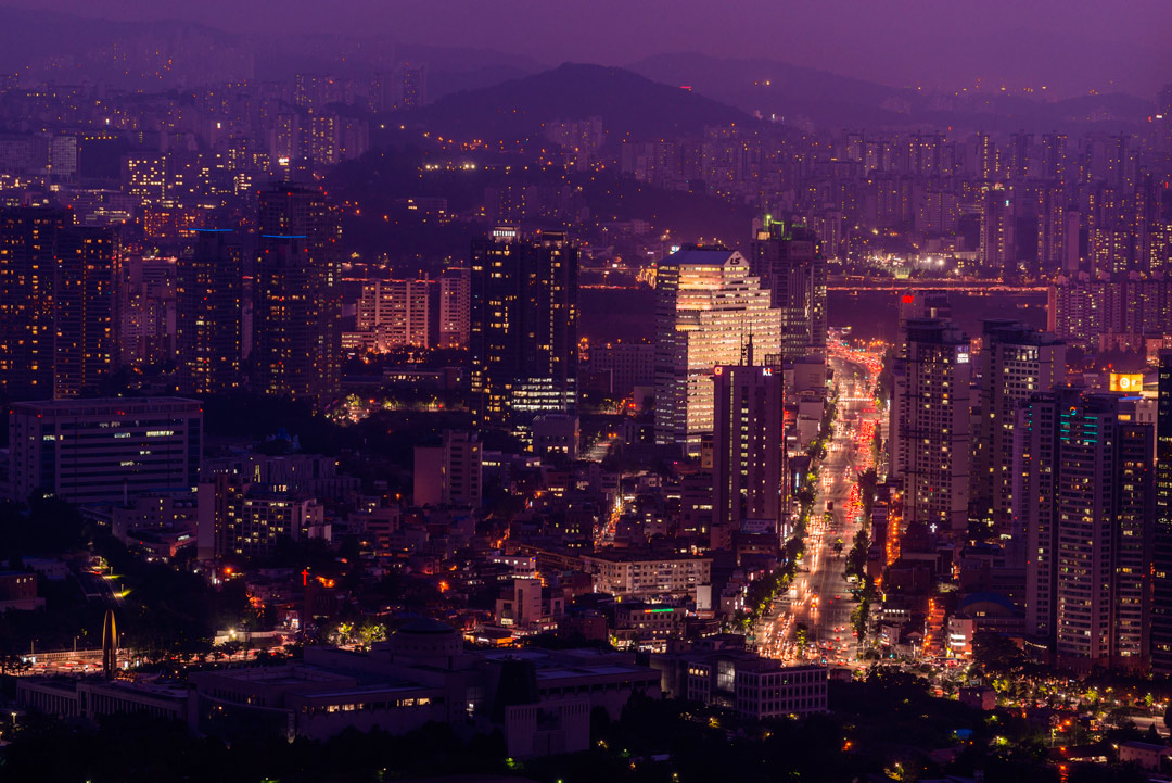City views as seen from Four Seasons Hotel Seoul.