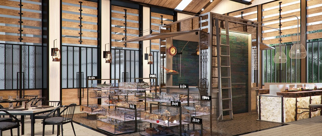A peek into the Fishmonger Restaurant that will be specializing in seafood. 