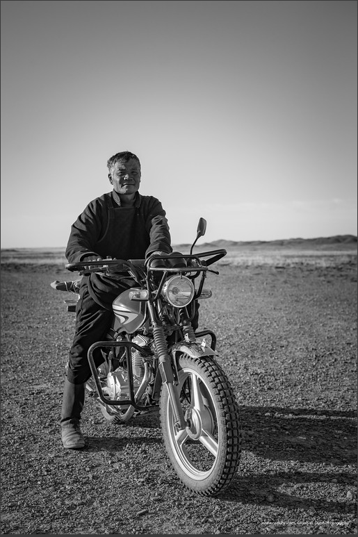 A local guide hired to navigate the convoy through the Gobi-Altai Mountains. 