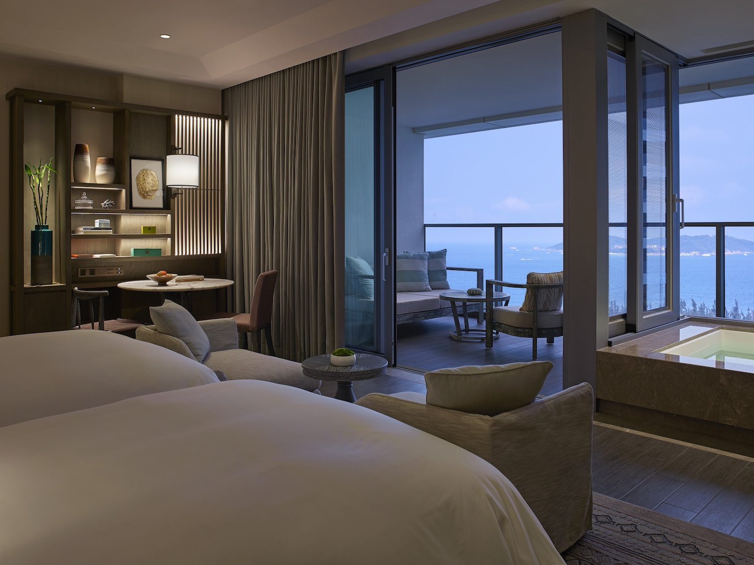 A peek into the Seascape Ocean View Room. 