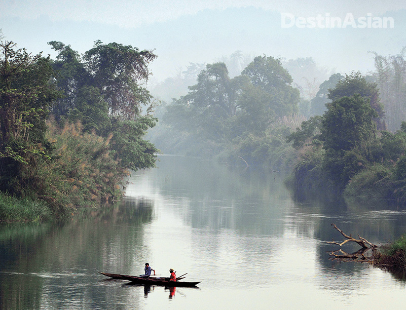 Fishing on the Pang River, a tributary of the Salween.