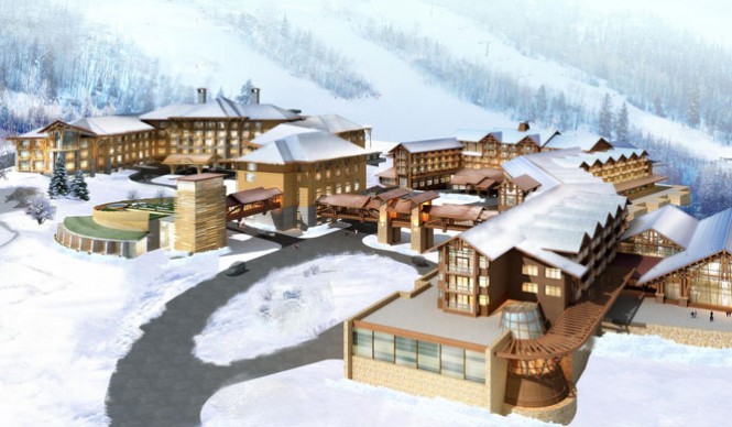 A rendering of the Sheraton Changbaishan resort.