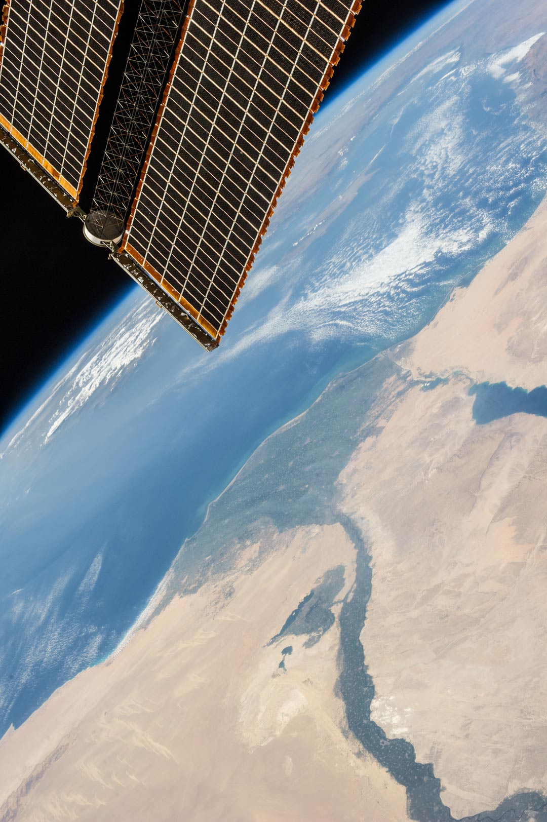An astronaut’s-eye view of Egypt.