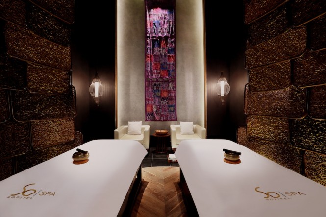 A couple's treatment room at the So Spa.