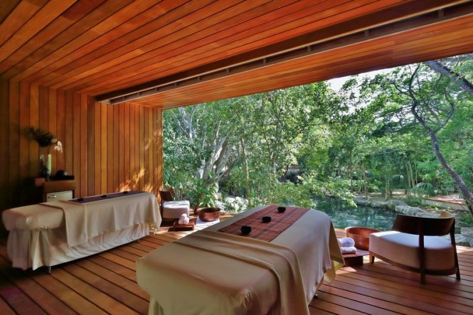 Inside the resort's spa.