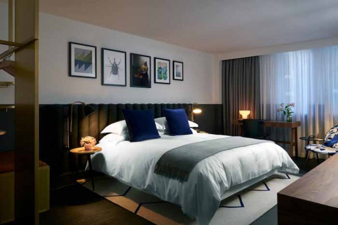 Bedroom at the Kimpton Amsterdam. All photos courtesy of the respective properties.