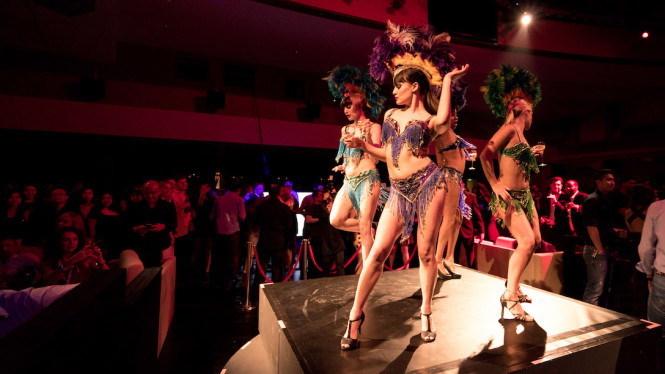 The Box NYC dancers will perform during the two-night cabaret themed party.