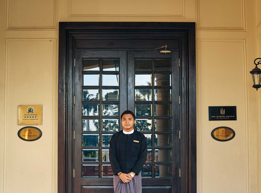A hotel doorman.