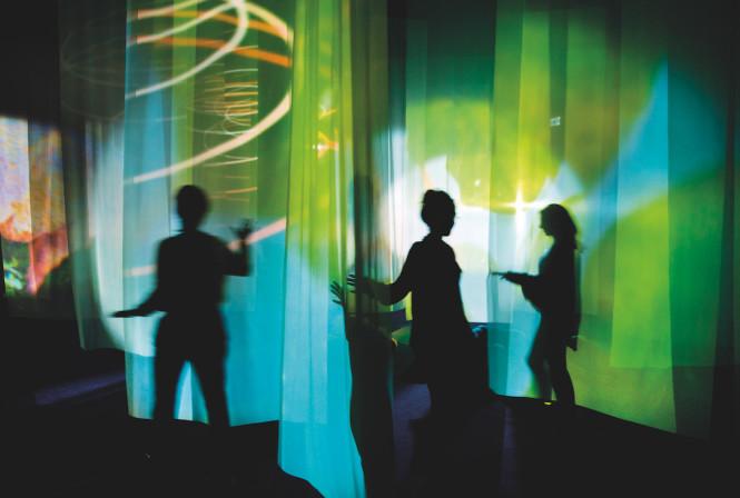 Rist's installations at the Hayward Gallery in London.  