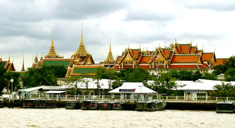 The Grand Palace, seen from across the river.