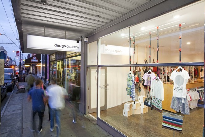 Part clothing store and part gallery.