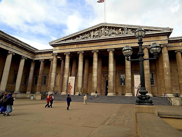 Exterior of the British Museum.