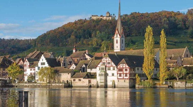 Stein am Rhein's riverside Old Town. Courtesy of St. Gallen Bodensee Tourism.