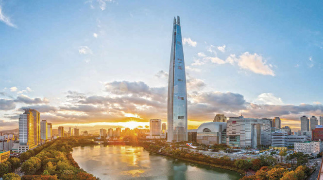 Seoul is now the home of the world's fifth-tallest building. Photo courtesy of the tower. 