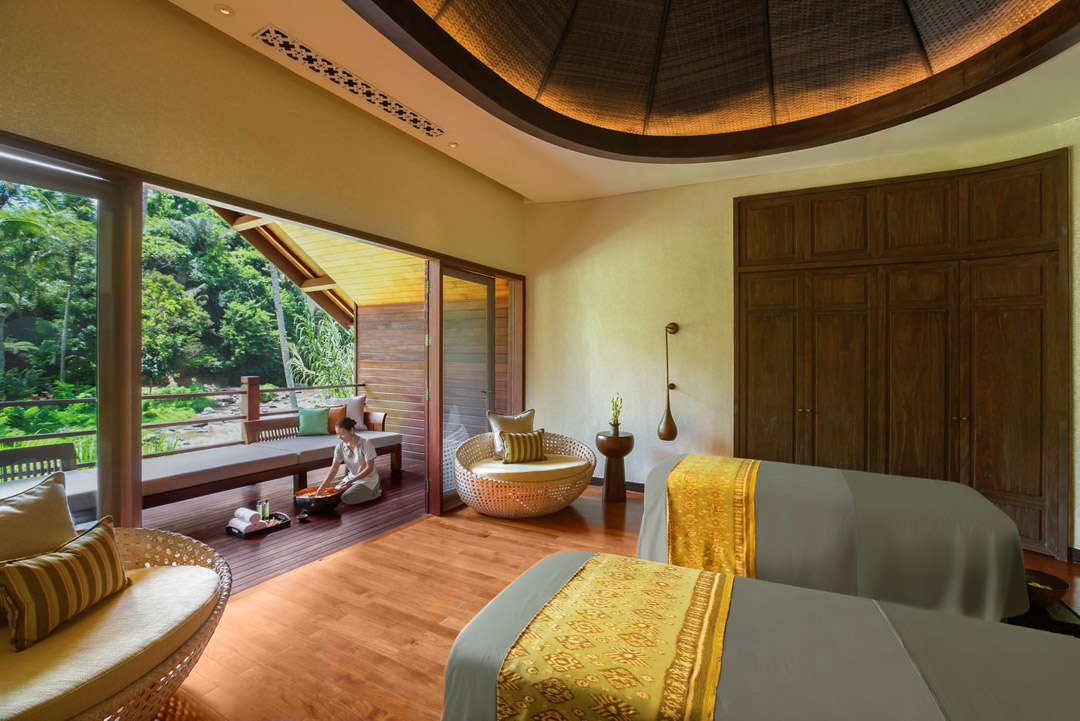 A treatment room at Mandapa, a Ritz-Carlton Reserve. 