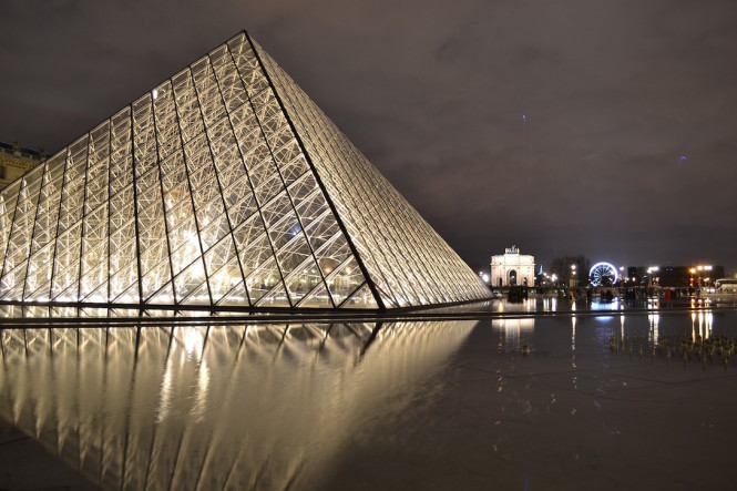 I.M. Pei designed the Louvre's steel-and-glass pyramid. 
